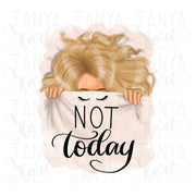Haired Girl | Morning Art | Not Today | Png File