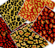 Leopard Red And Gold Patterns