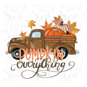 Pumpkin Everything | Fall Sublimation Design | Autumn Truck