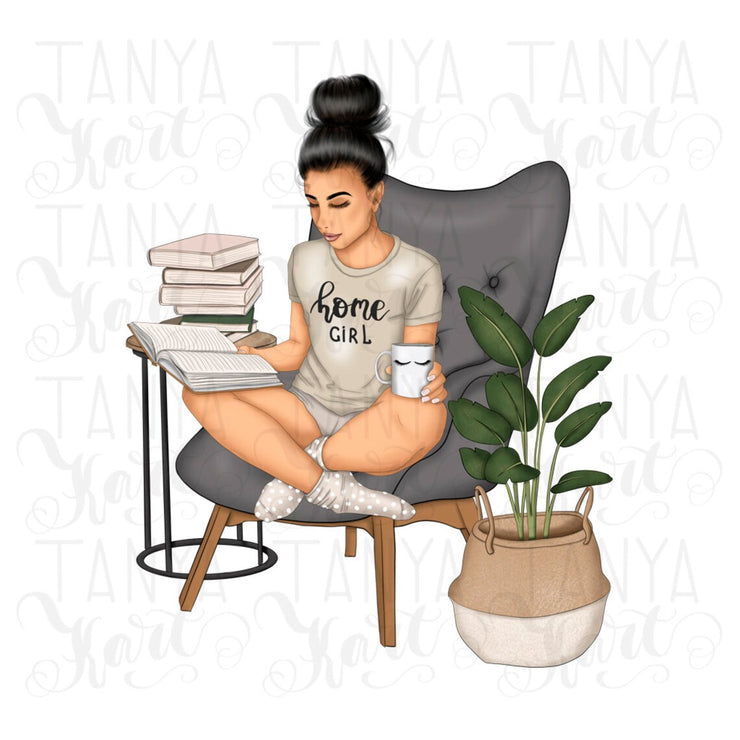 Reading Girl | Sublimation Png