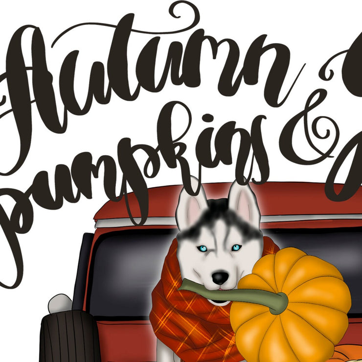 Autumn Truck | Sublimation File | Husky Png