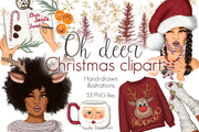 Oh Deer Christmas Сlipart