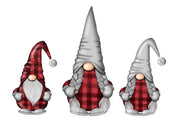 Red Buffalo Plaid Christmas Family Gnomes