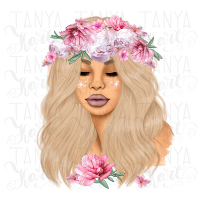 Bloom Woman Png | Floral Wreath