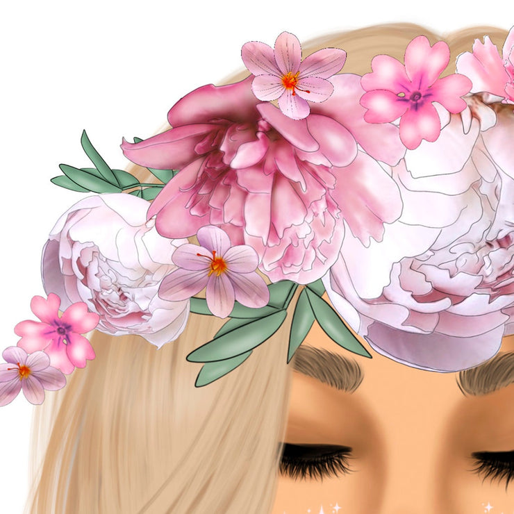 Bloom Woman Png | Floral Wreath