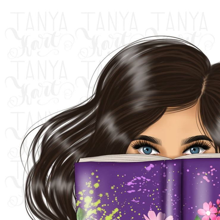 Girl Illustration | Floral Reading Design