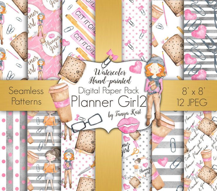 Planner Girl Digital Watercolor Paper