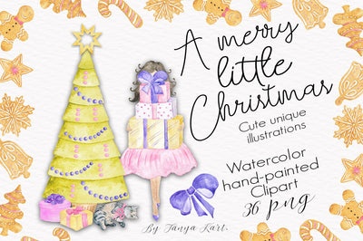 A Merry Little Christmas Clipart