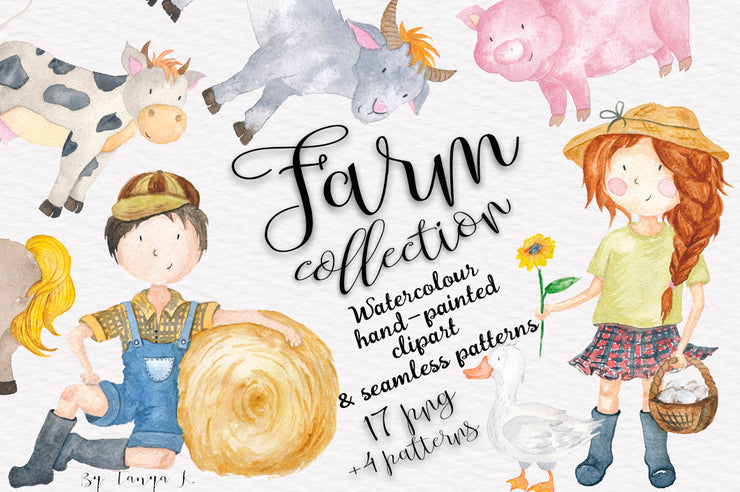 Farm Watercolor Collection