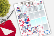 4 th Of July Printable Weekly Planner Stickers Erin Condren