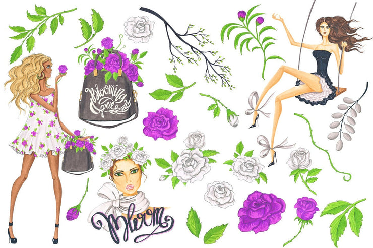 Blooming April Spring Clipart