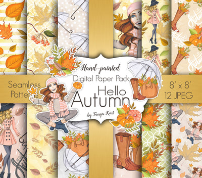 Hello Autumn Digital Paper