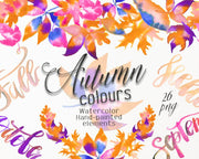 Autumn Colours Watercolor Clipart