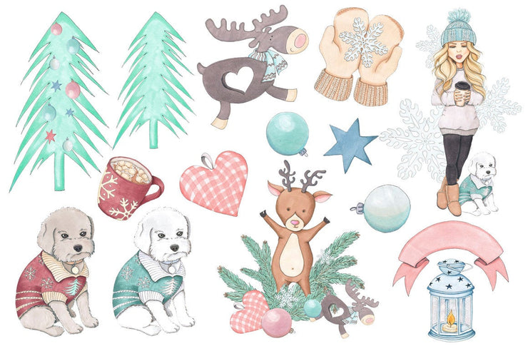 Warm and Cozy December Clipart