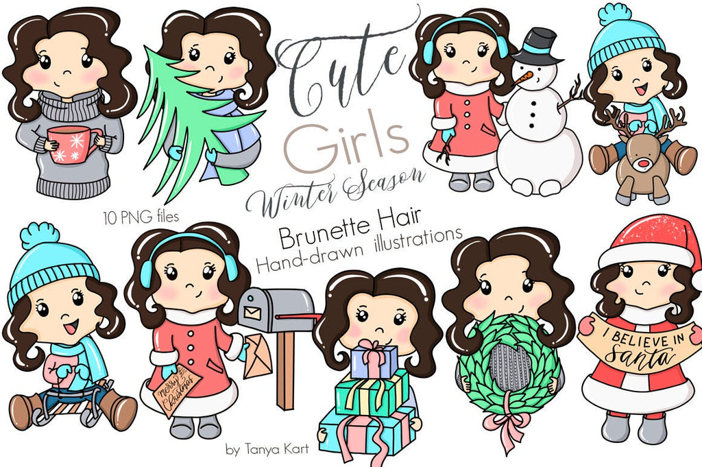 Long Haired Girl PNG Images, Cute Girls, Girl Illustration, Hand