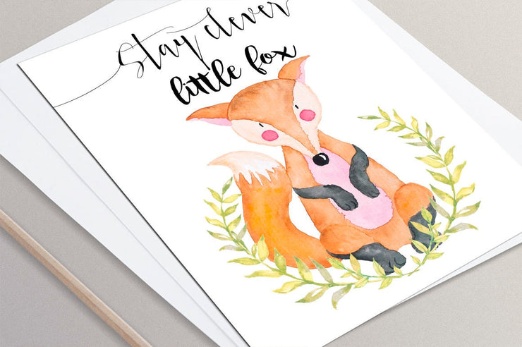 Woodland Watercolor Animals Clipart
