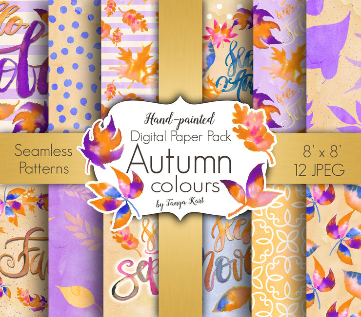 Autumn Colours Digital Paper