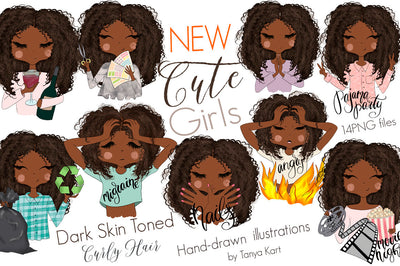 Planner African American Girls Stickers