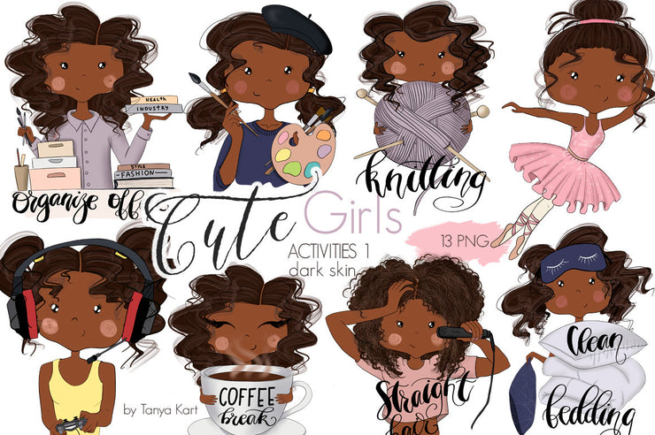 Planner Girls Icons African American