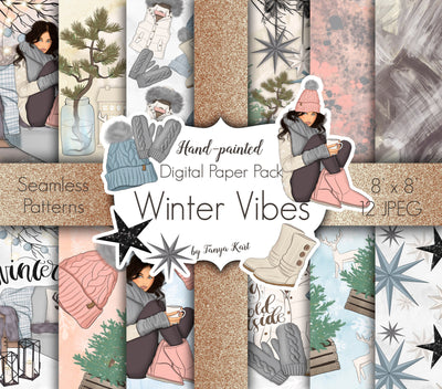 Winter Vibes Digital Paper Pack