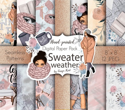 Sweater Weather Digital Papers