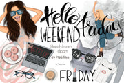 Hello Weekend Clipart