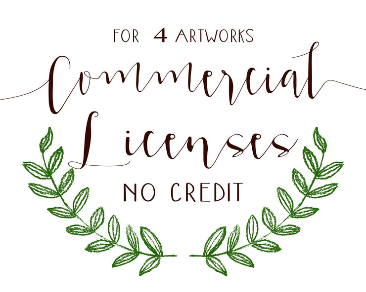 License for Clipart, Product License, Digital Commercial, Commercial  License, License for Commercial Use, Commercial Purpose License
