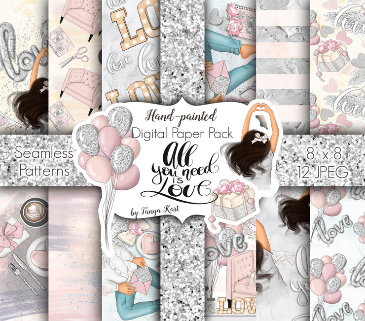 All You Need Is Love Digital Papers