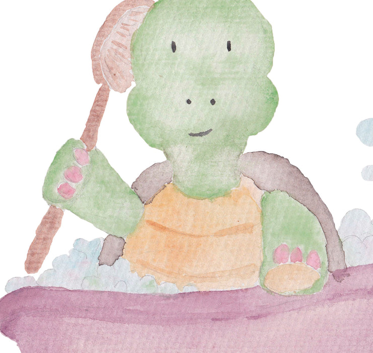 Watercolor Hand Painted Bathtub Clipart