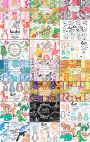 Wow Bundle Collection of Cliparts & Patterns