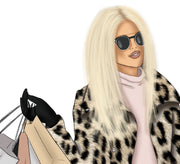 Shopping Girl Fashion Illustration