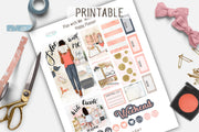 Plan with me Happy Planner Printable Weekly Stickers kit