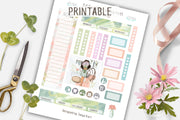 Eat Pray Bloom Spring Weekly Printable Planner Stickers