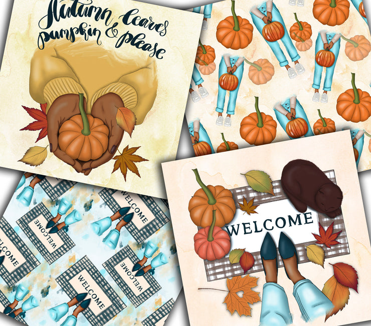 Falling Into Fall Digital Papers