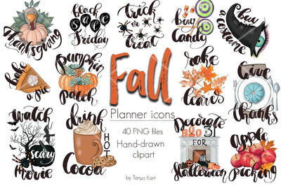 Fall Planner Icons