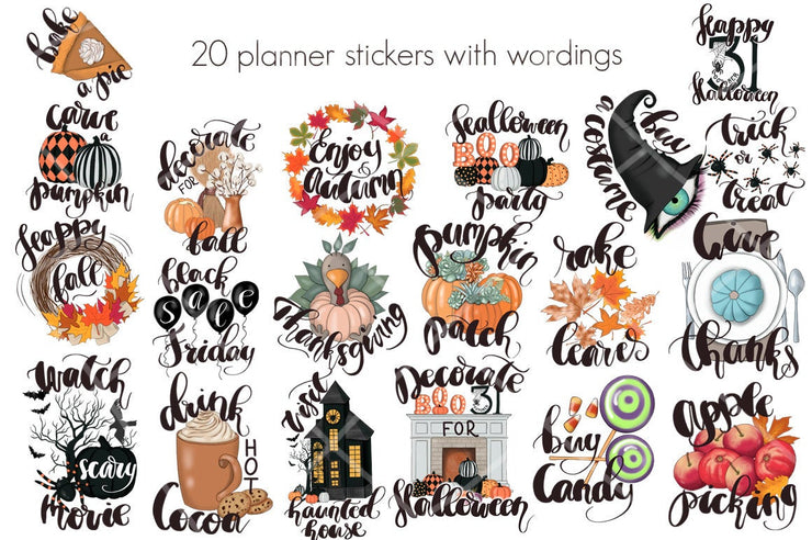 Fall Planner Icons
