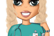 Nurse Blonde Planner Doll