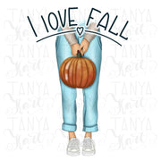 I Love Fall Sublimation Design