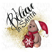 I Believe In Santa Sublimation Png