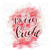 Merry And Bright Sublimation Png
