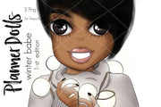 Planner Doll African American Winter Girl