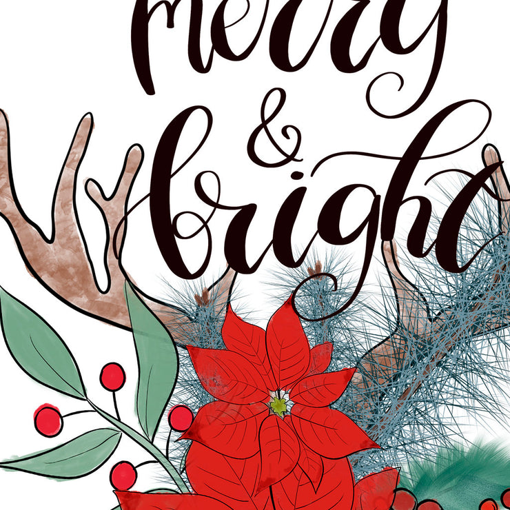 Merry And Bright Antler Sublimation