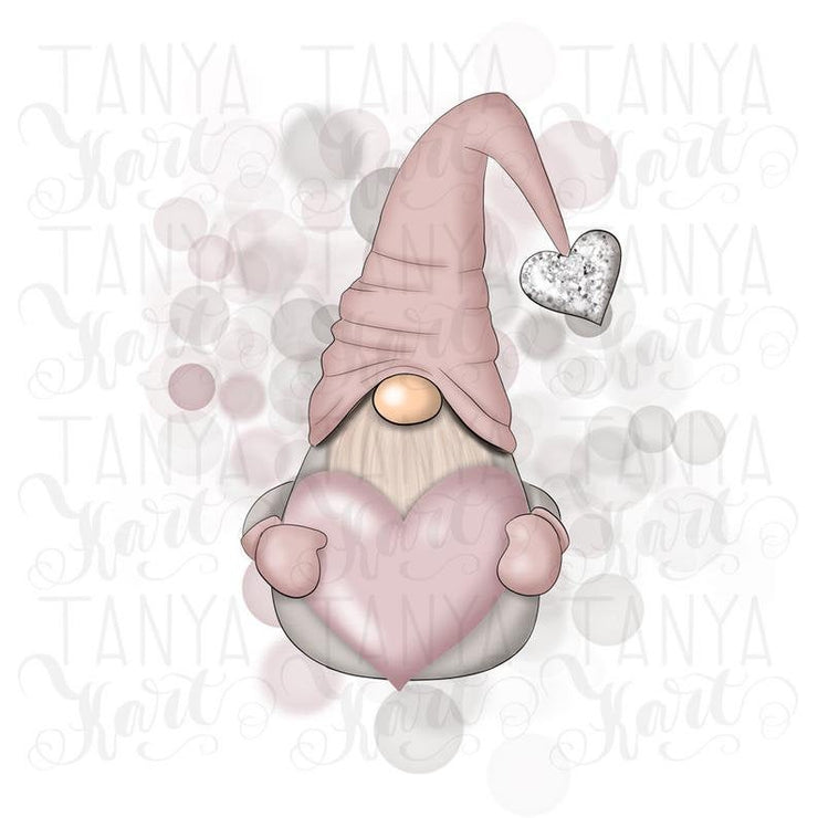 Gnome With Heart Digital Design