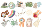 Spring Stickers Clipart