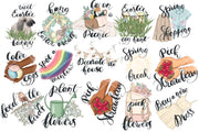 Spring Stickers Clipart
