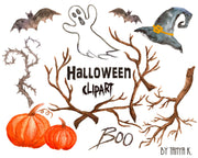 Watercolor Halloween Clipart