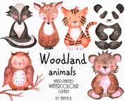 Woodland Animals Watercolor ClipArt
