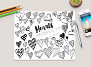 Hearts Clipart Valentine Clipart Commercial Use Heart Vector Hand Drawn Vectors Love Vector Heart Graphics Clip Art