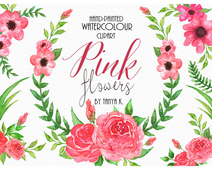 Pink Flowers Clipart