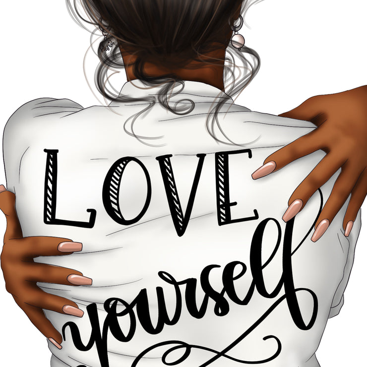 Love Yourself Png Sublimation Printing Afro Girl Power